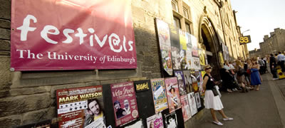 Festivals sign outside the pleasance