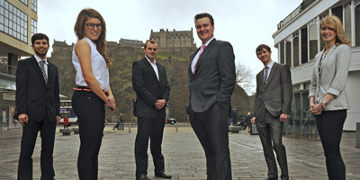 Business Students and HSBC's Andy Fraser