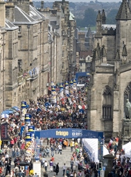 The Royal Mile in the Fringe Festival