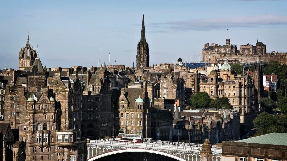 View over central Edinburgh buildings