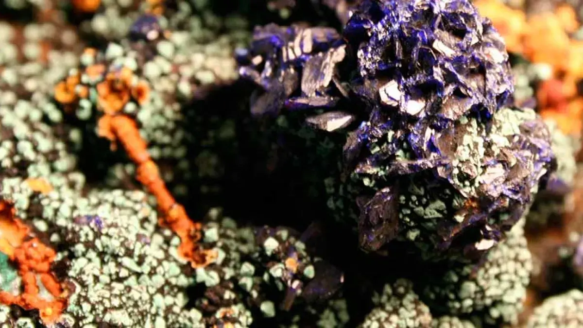 A close view of crystallised rocks