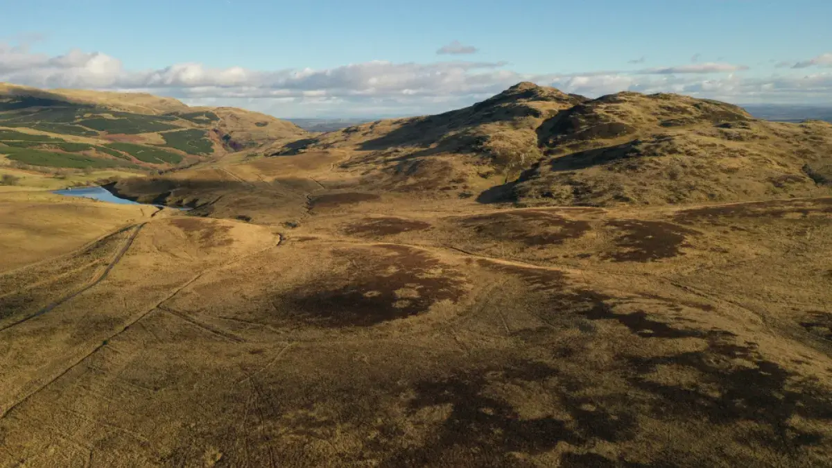 Landscape photo of the Ochil Hills in Stirlingshire