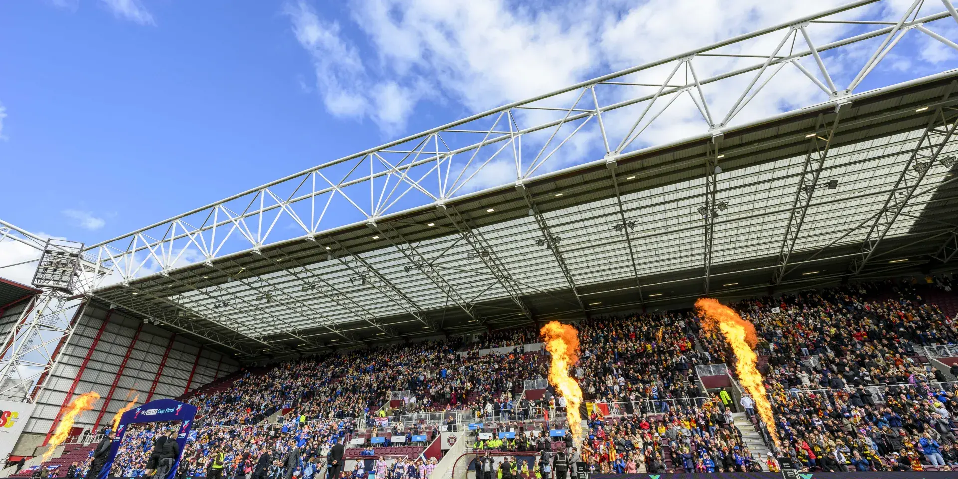 Football fans watching Women’s Sky Sports Cup Final 2024 – Rangers versus Partick Thistle 