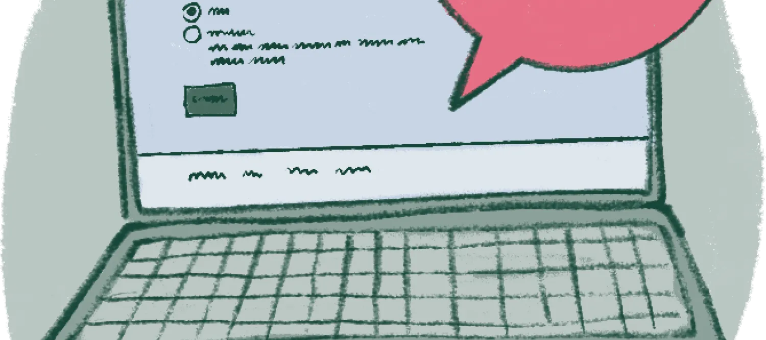 image of computer with NHS on screen