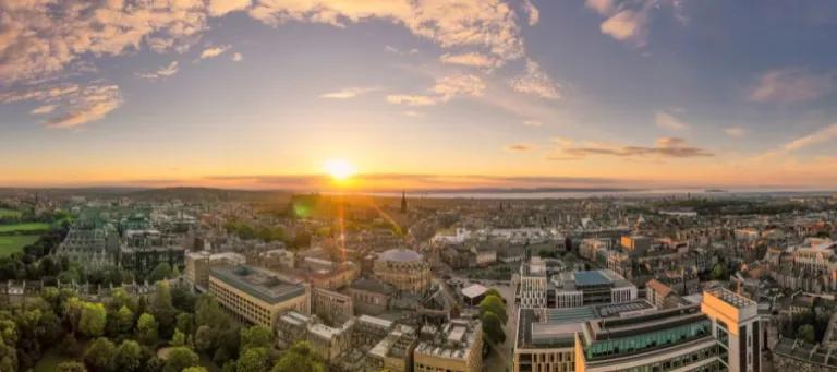 City of edinburgh at dusk