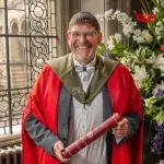 Andrew John Bissell receiving their honorary degree.