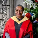 Lesley Naa Norle Lokko receiving their honorary degree.