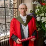 Professor Peter Dayan receiving their honorary degree.