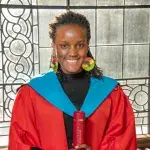 Vanessa Nakate receiving their honorary degree.