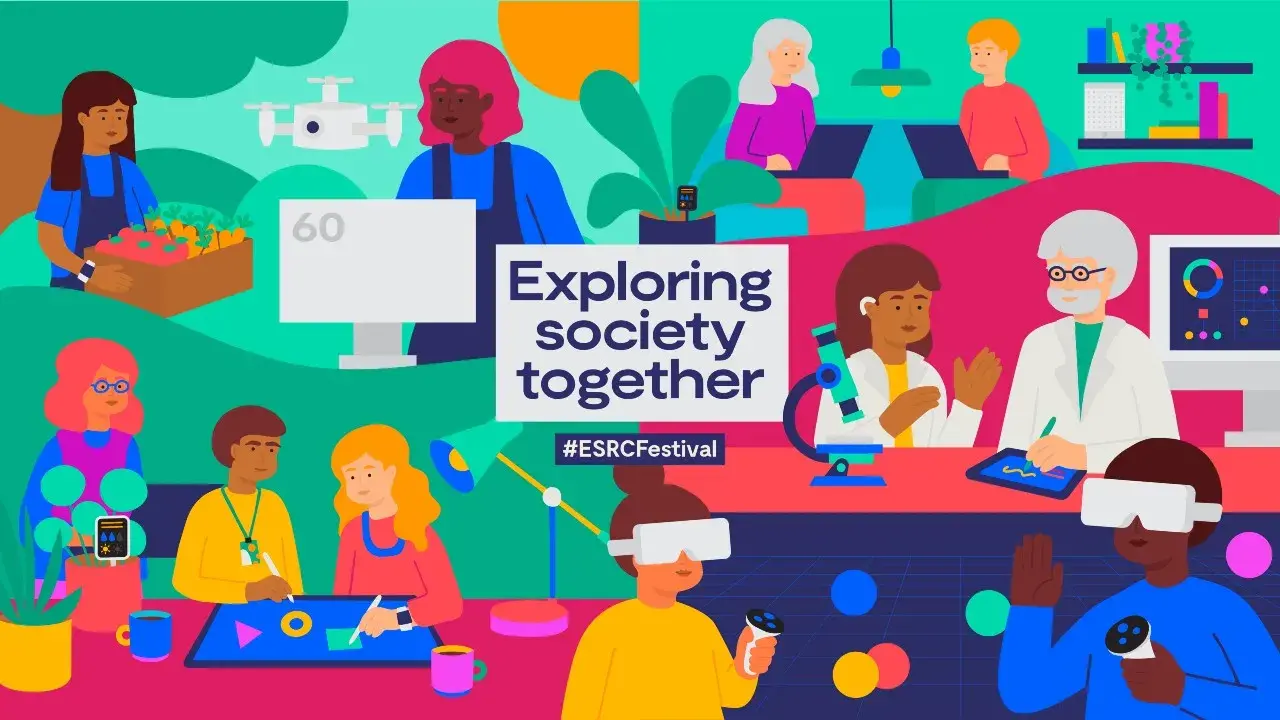 Illustration of researchers doing research activities