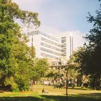 George Square Gardens in summer shineshine with Appleton Tower in the background