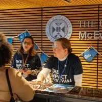 Colleagues during a session at The Impact Festival