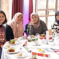 Students and staff at the Festive Lunches