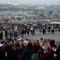 Graduation celebrations at Edinburgh Castle 2021