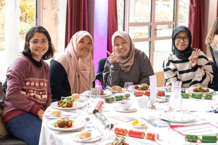 Students and staff at the Festive Lunches