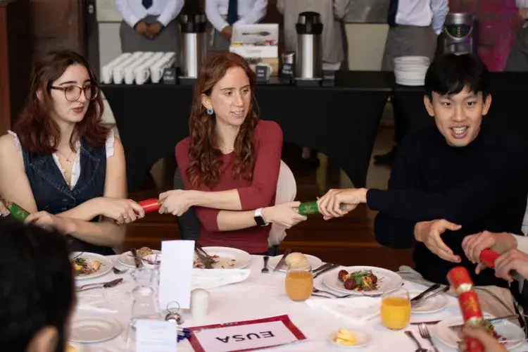 Students at the Festive Lunches