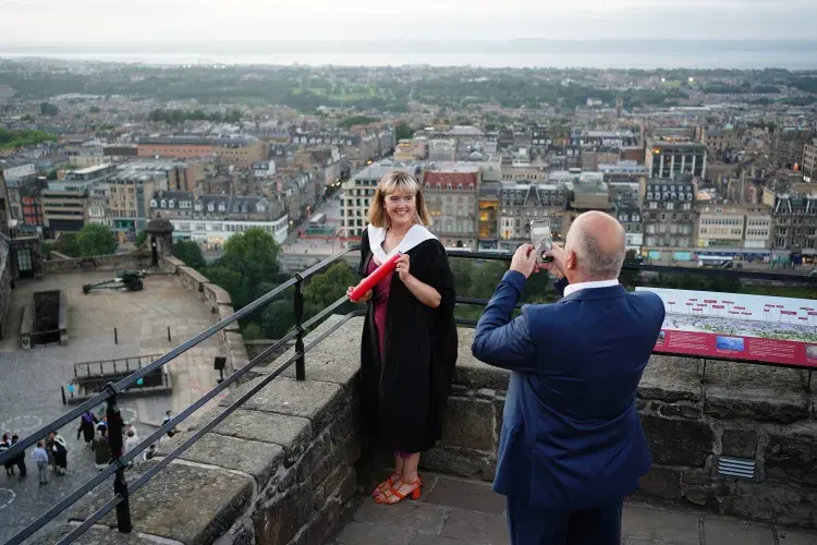 Graduation celebrations at Edinburgh Castle