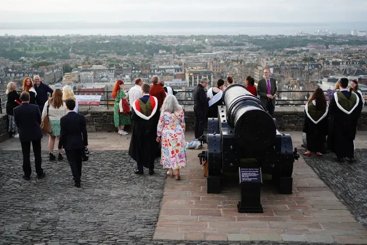 Graduation celebrations at Edinburgh Castle 2021