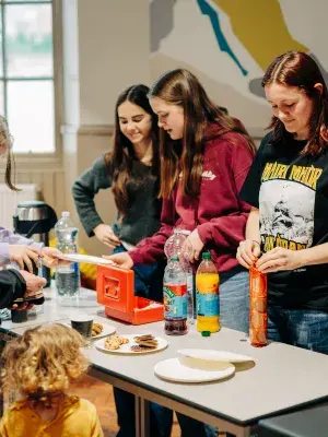 Festival goers at a pop-up event at Edinburgh Gaelic Week 2024